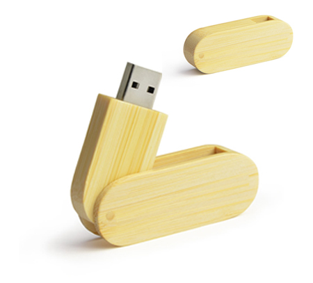 USB atmiņas karte ar apdruku 8GB (bambusa koka)