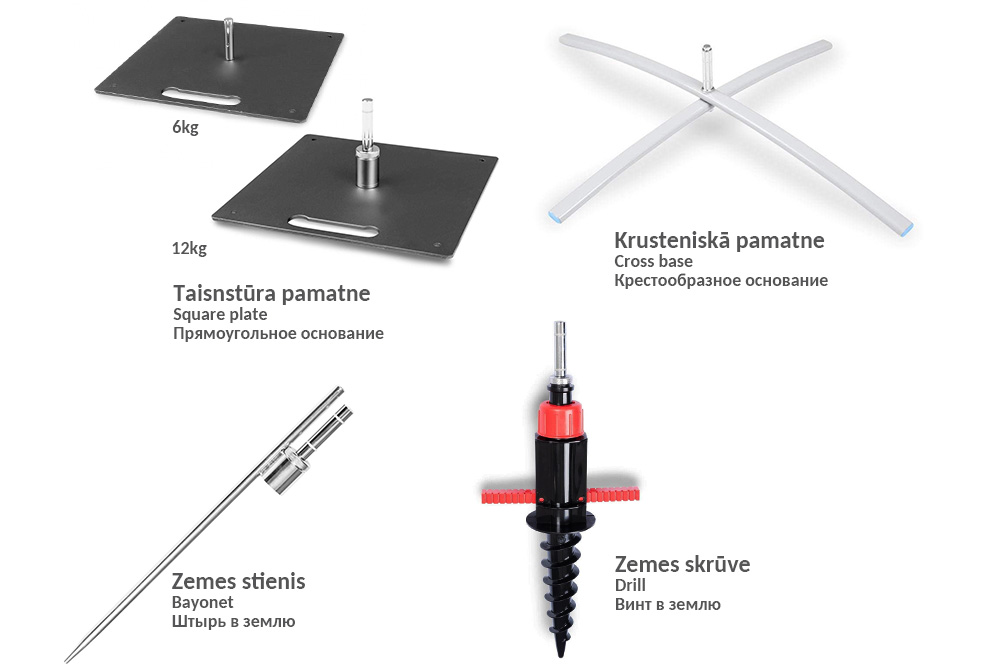 Pludmales karoga komplekts STANDART - Image 2