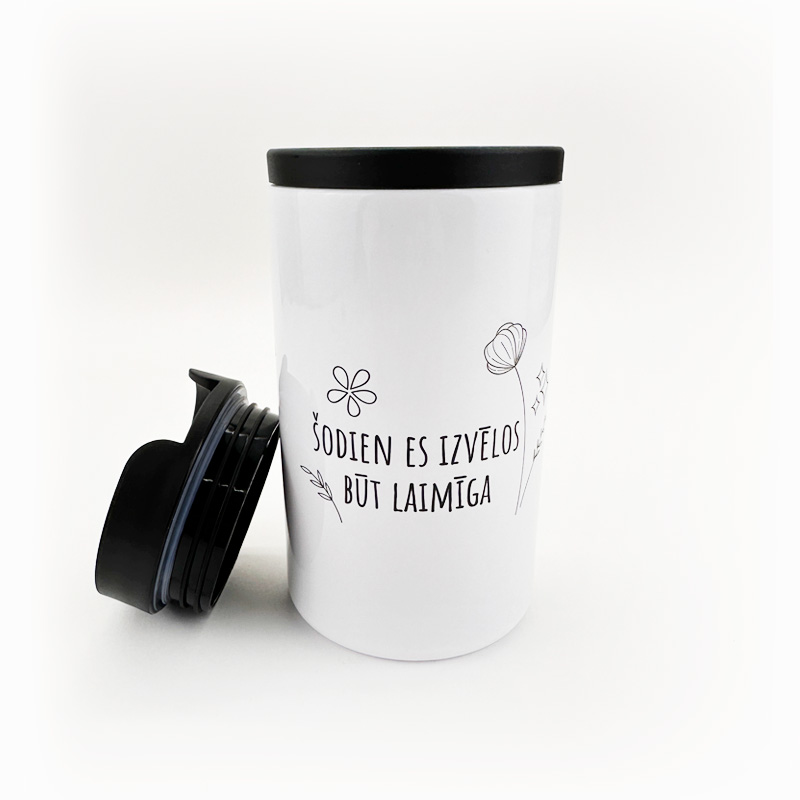 Ceļojumu krūze ar gravējumu Laimīga - Image 2