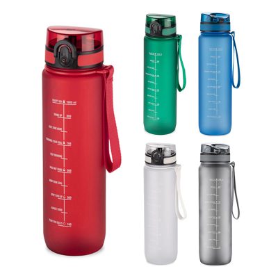 Liela ūdens pudele motiva dažadās krāsās 1000 ml