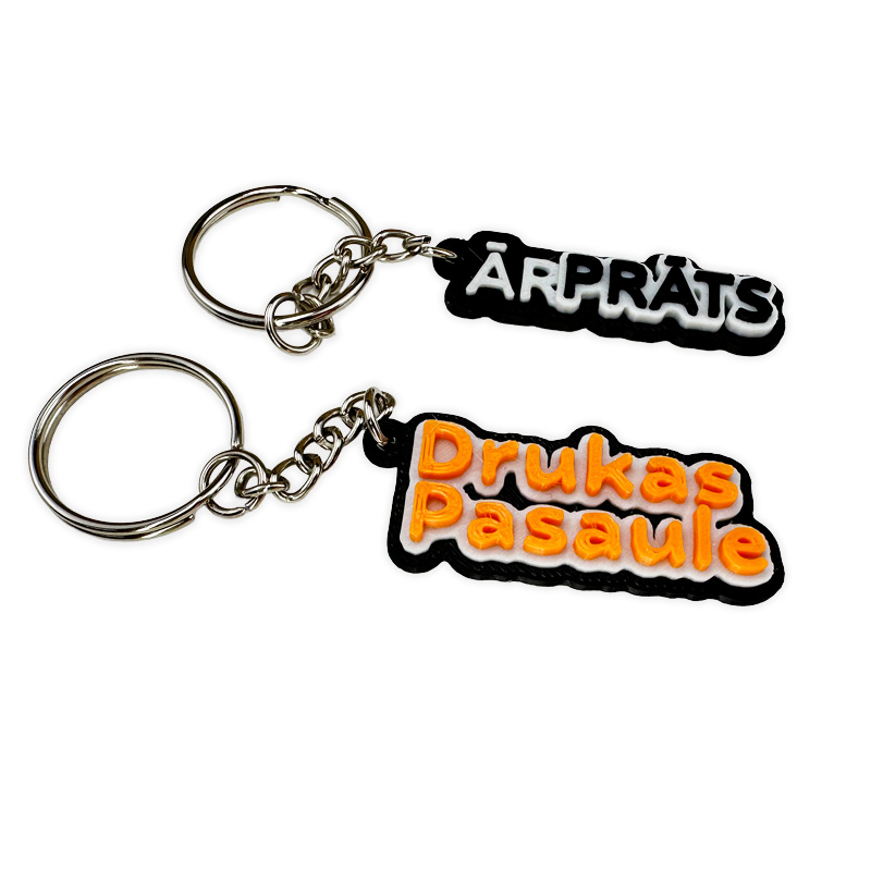 atslēgu piekariņi 3d druka ar logo